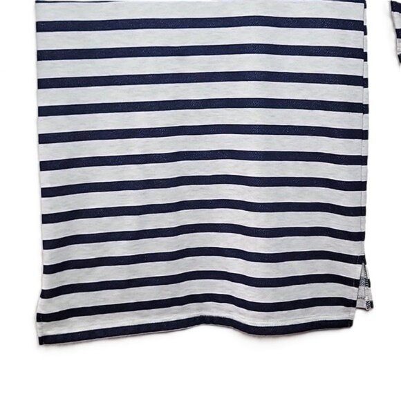 Mama Licious Maternity Blue Gray Long Sleeve Striped Crew Neck Mini Dress size S - Picture 8 of 12